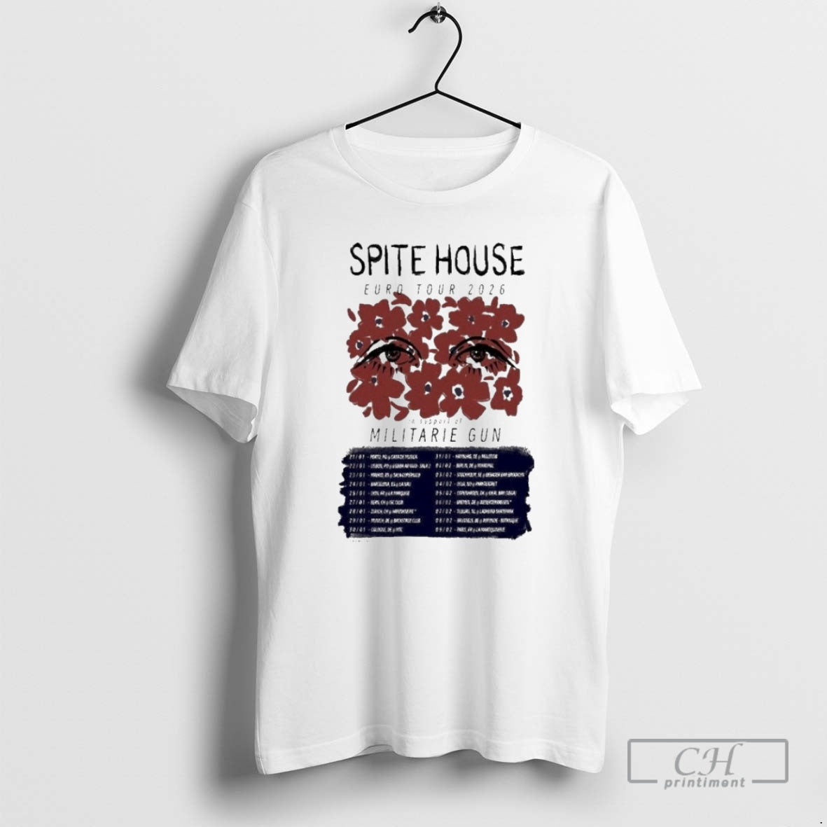 Premium Spite House Militarie Gun Eu Tour 2026 Eyes Shirt Sweater Hoodie, Sweatshirt | PureTeeCo.com