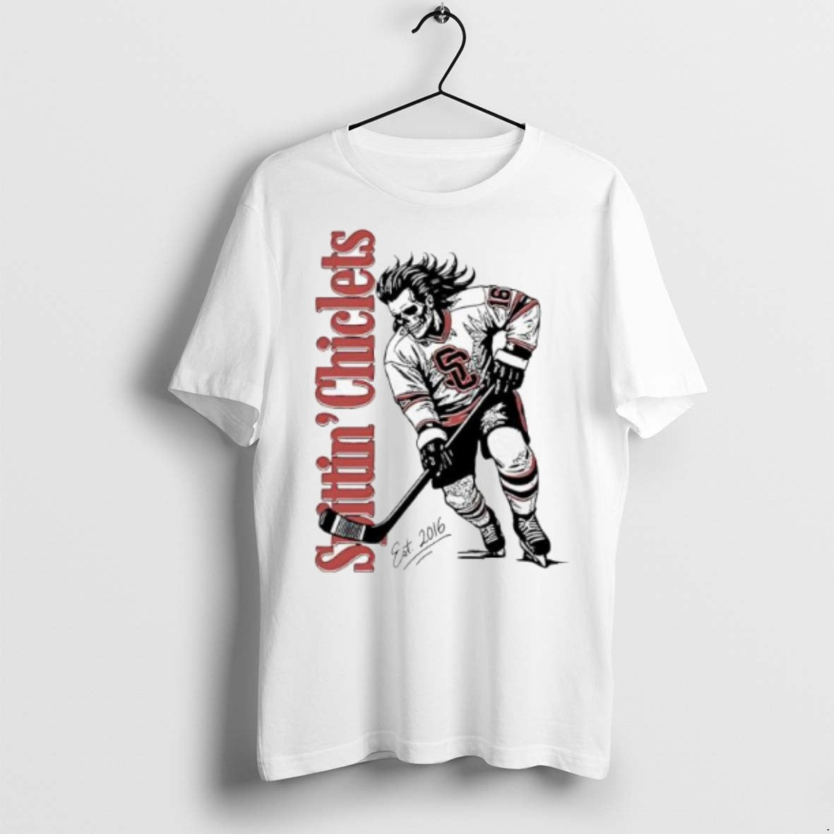 Premium Spittin Chiclets Skullet Vertical Est 2016 Skeleton Player T Shirts