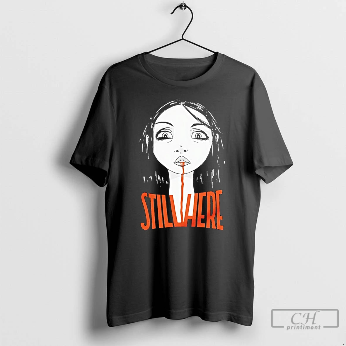 Premium Still Here Cartoon T-Shirts, Hoodie, Sweatshirt | PureTeeCo.com