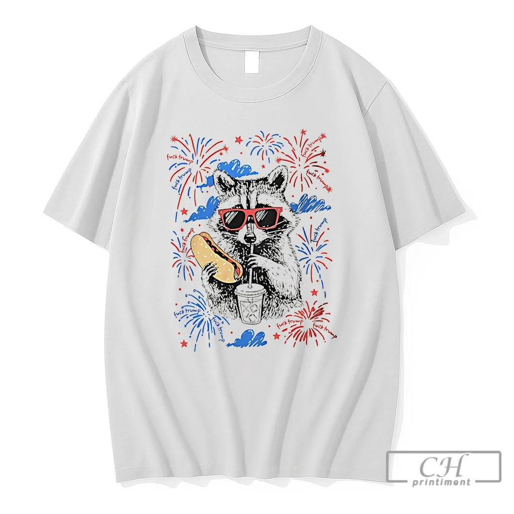 Premium Subtle F Trump Raccoon Fourth Of July Anti Trump