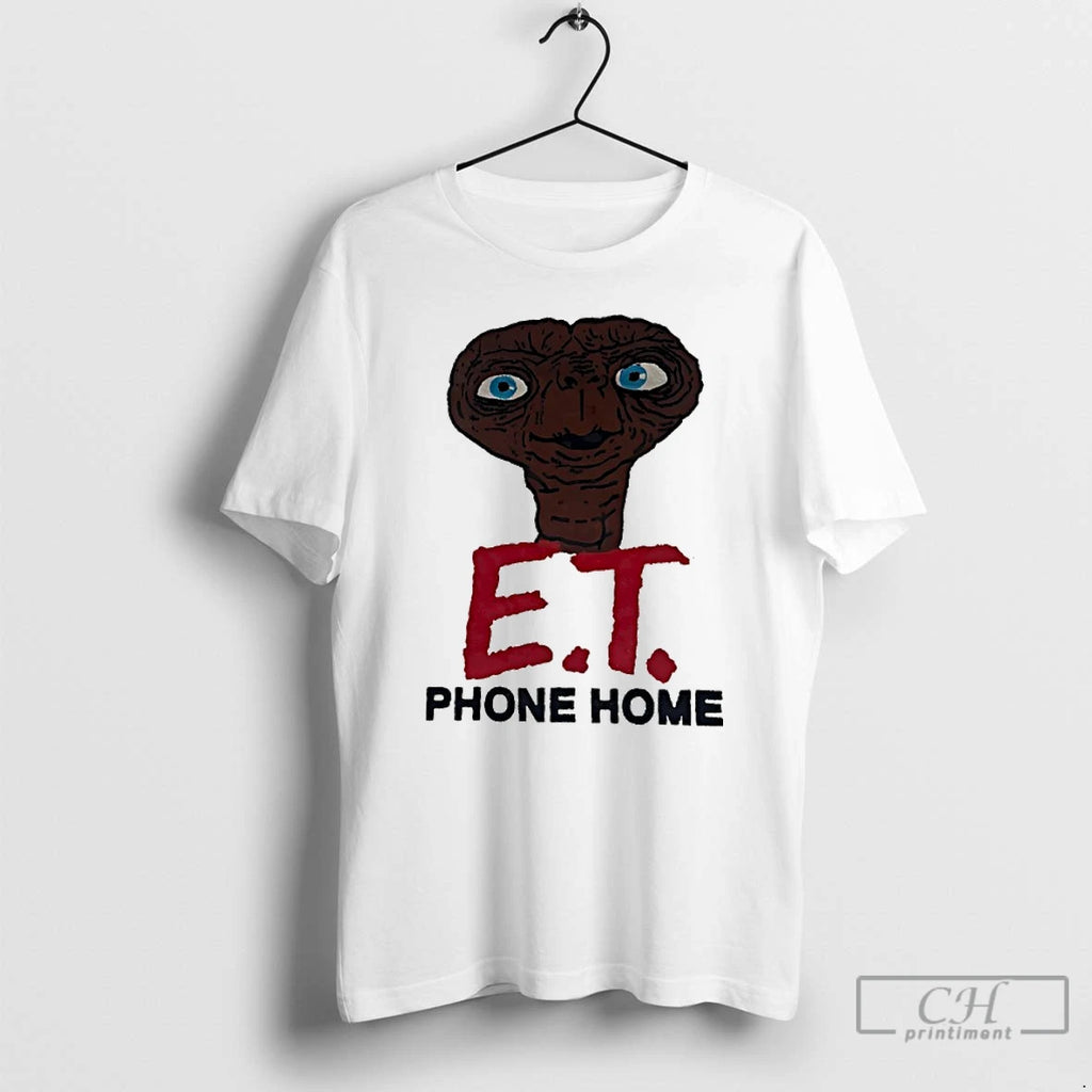 Premium Terrified Of E T Phone Home T-Shirts, Hoodie, Sweatshirt | PureTeeCo.com