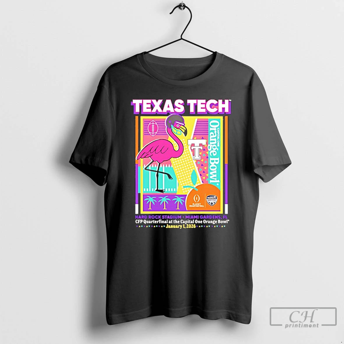 Premium Texas Tech Red Raiders Cfp 2025 Orange Bowl Postseason Graphic T-Shirts, Hoodie, Sweatshirt | PureTeeCo.com