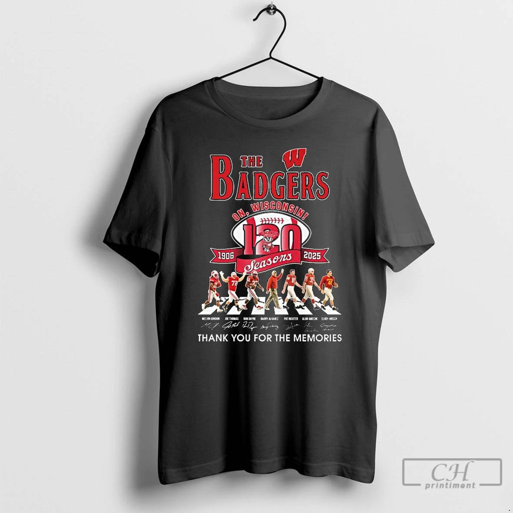 Premium The Badgers On Wisconsin 1906 2025 120 Season Thank You For The Memories Signatures