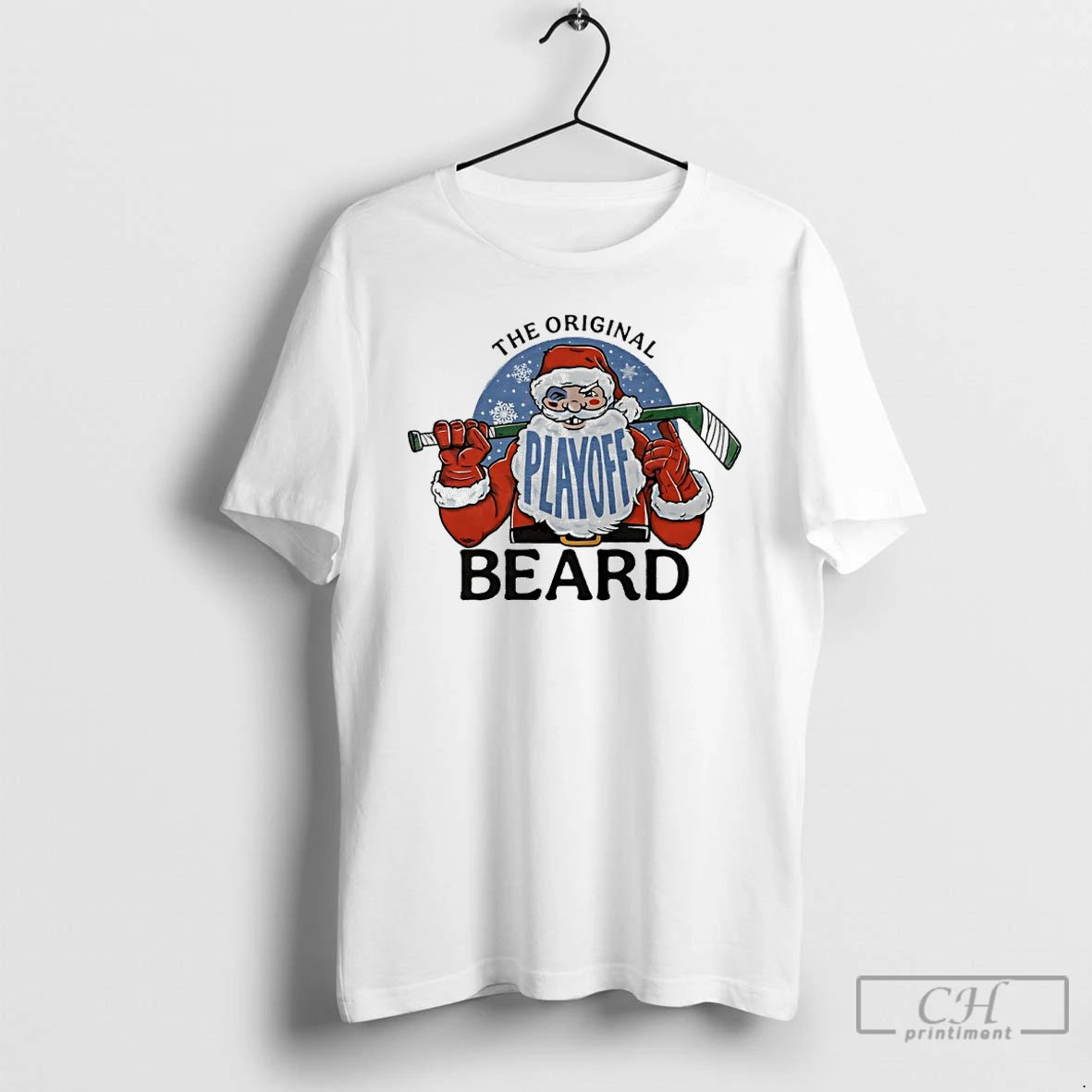 Premium The Playoff Beard Santa Hockey T-Shirts, Hoodie, Sweatshirt | PureTeeCo.com