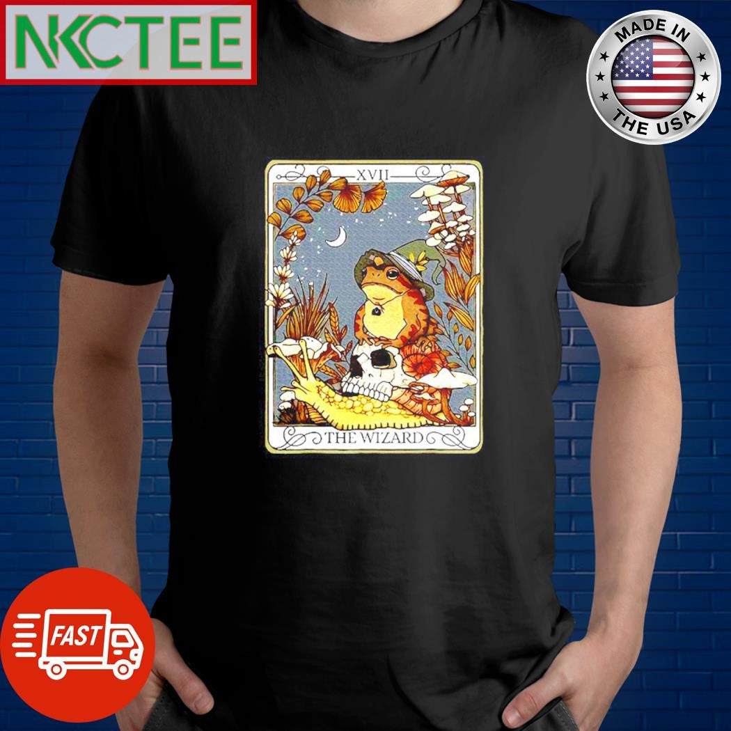 Premium The Wizard Frog Riding Snail Tarot Card XVII paint shirt