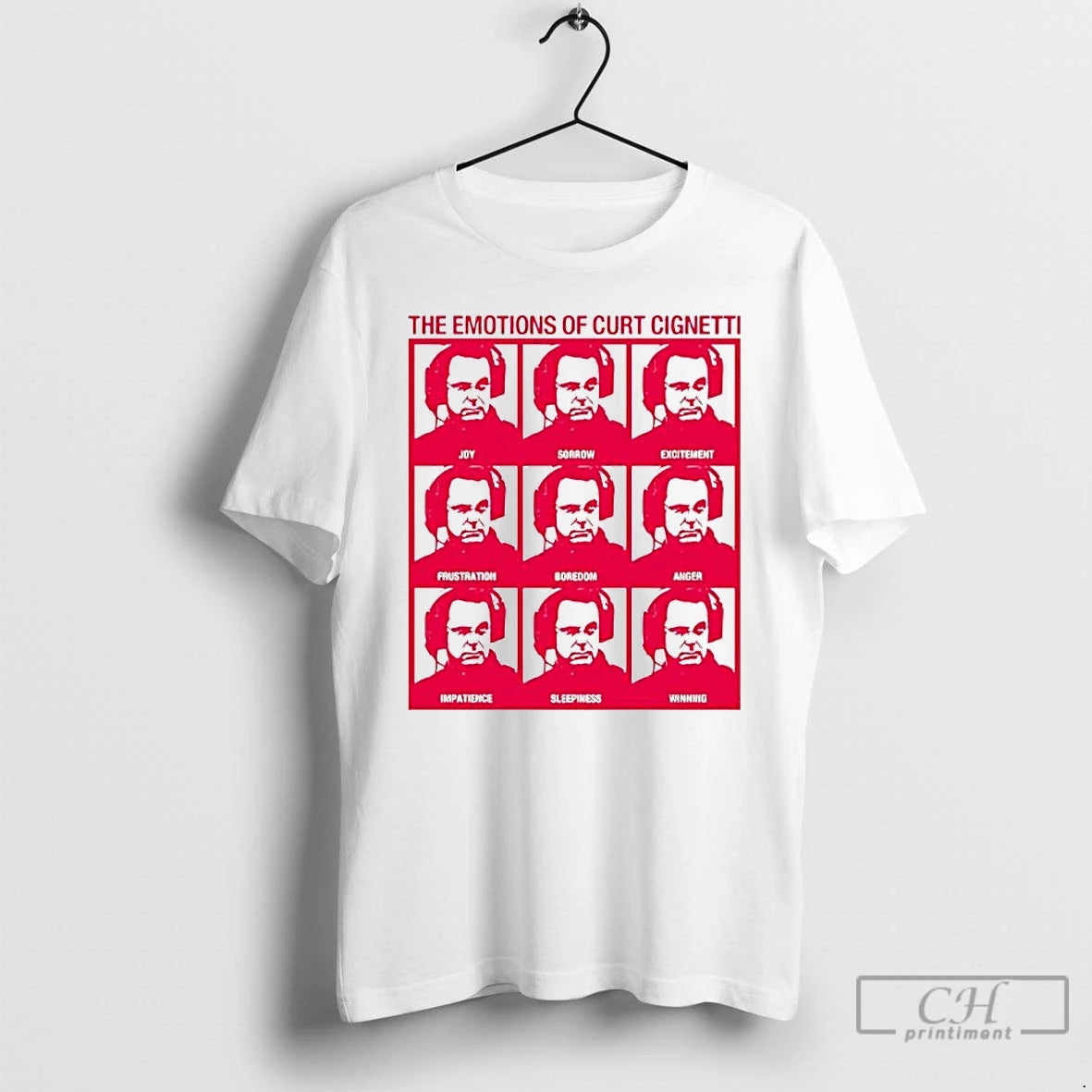 Premium The Emotions Of Curt Cignetti Emotions T-Shirts, Hoodie, Sweatshirt | PureTeeCo.com