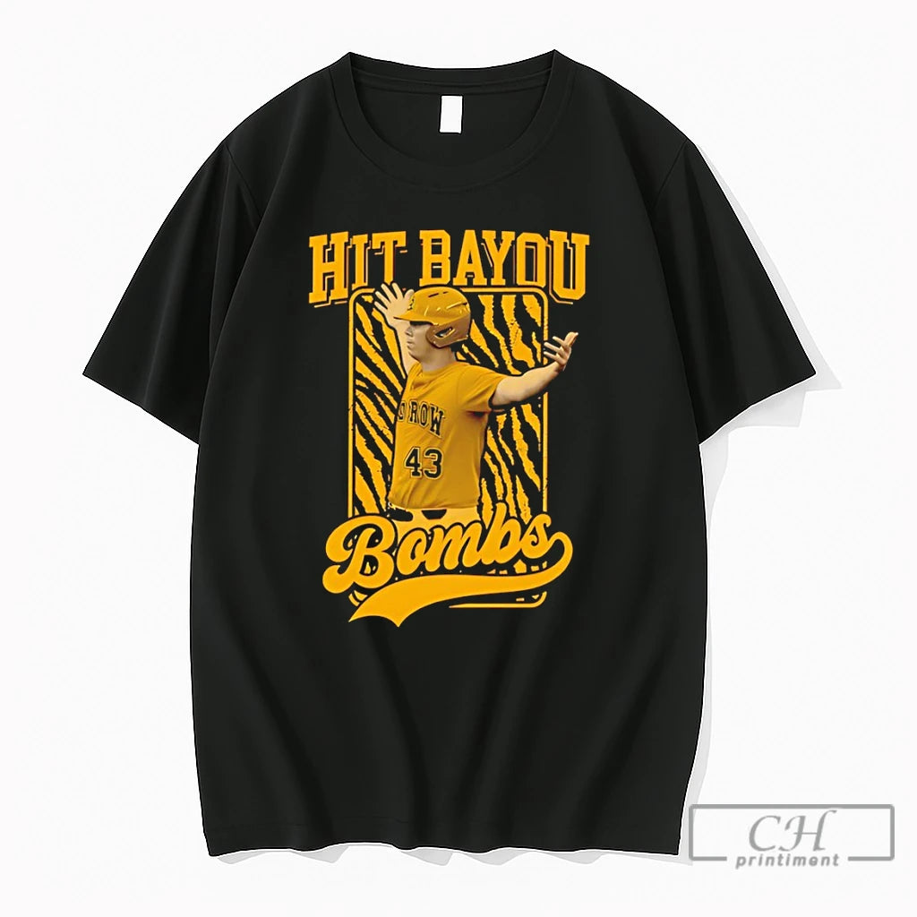 Premium Todd Peterson Lsu Baseball Hit Bayou Bombs