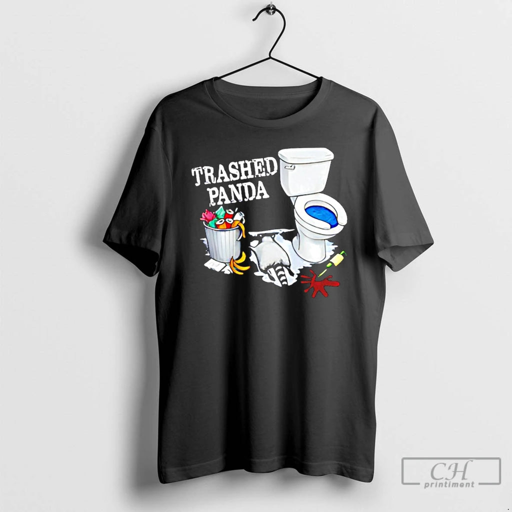 Premium Trashed Panda Funny Drunk Raccoon Party Animal Joke Graphic T-Shirts, Hoodie, Sweatshirt | PureTeeCo.com