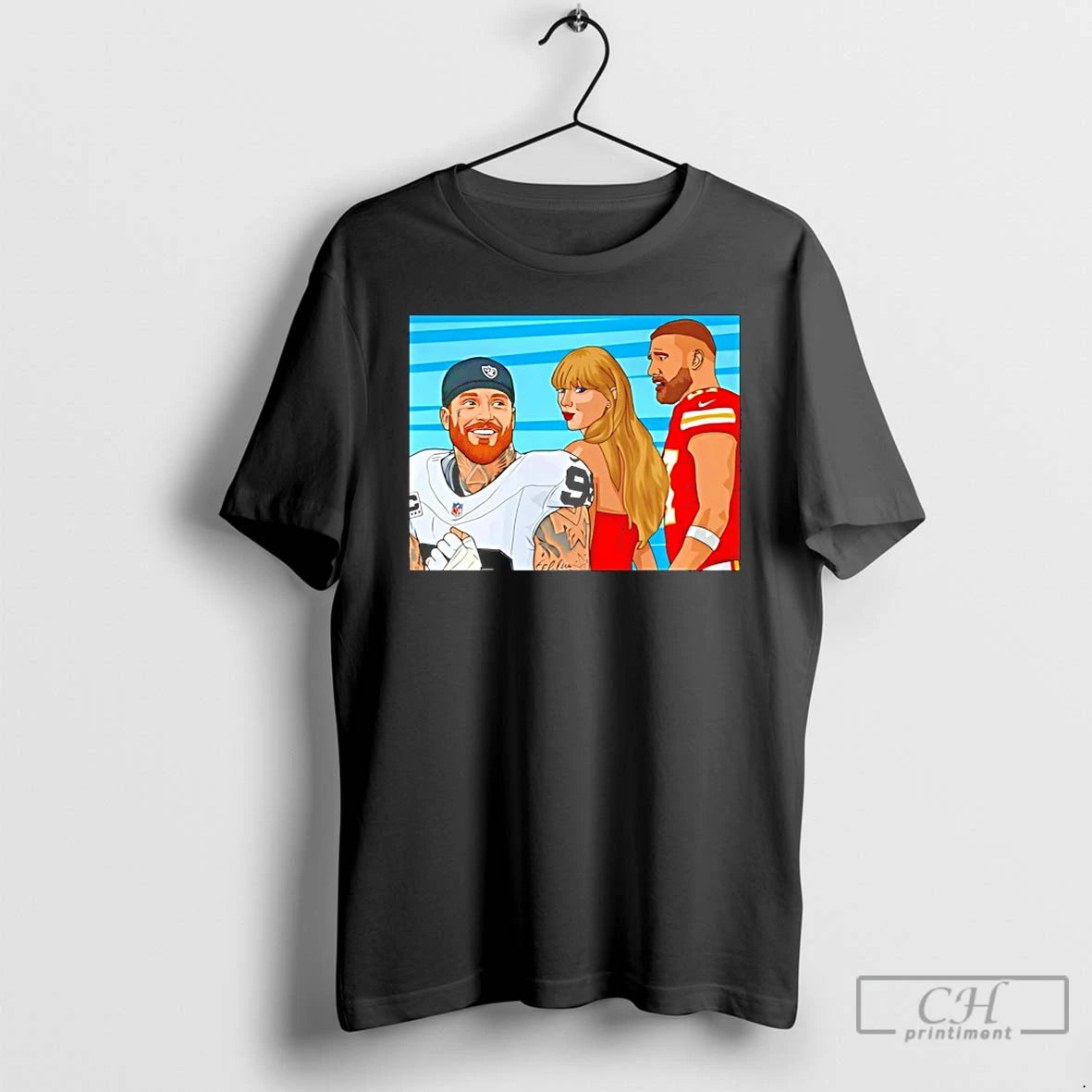 Premium Travis And Taylor Glanced Back And Forth At Maxx Crosby Raiders T Shirts Sweater Hoodie, Sweatshirt | PureTeeCo.com