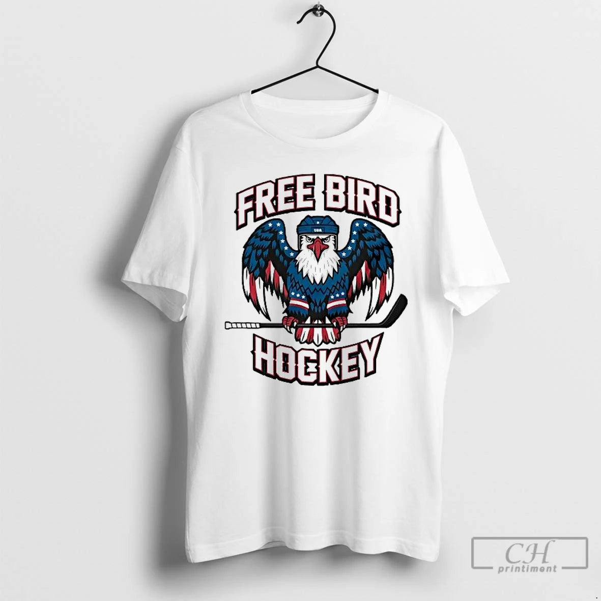 Premium Usa Hockey Free Bird Hockey T-Shirts, Hoodie, Sweatshirt | PureTeeCo.com
