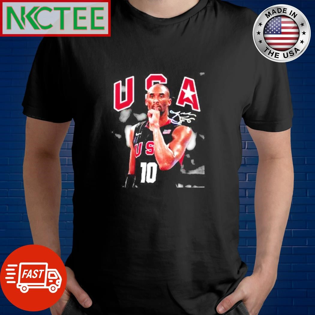 Premium USA number 10 basketball Kobe Bryant signature shirt