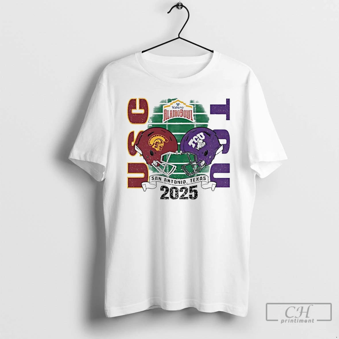 Premium Usc Trojans Vs Tcu Alamo Bowl Bound 2025 Helmets T-Shirts, Hoodie, Sweatshirt | PureTeeCo.com