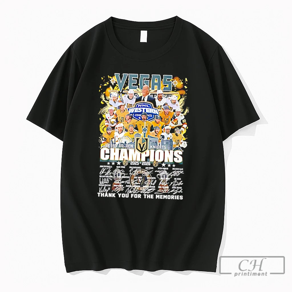 Premium Vegas Golden Knights Champions 2025 2026 Thank You For The Memories Tee T Shirts