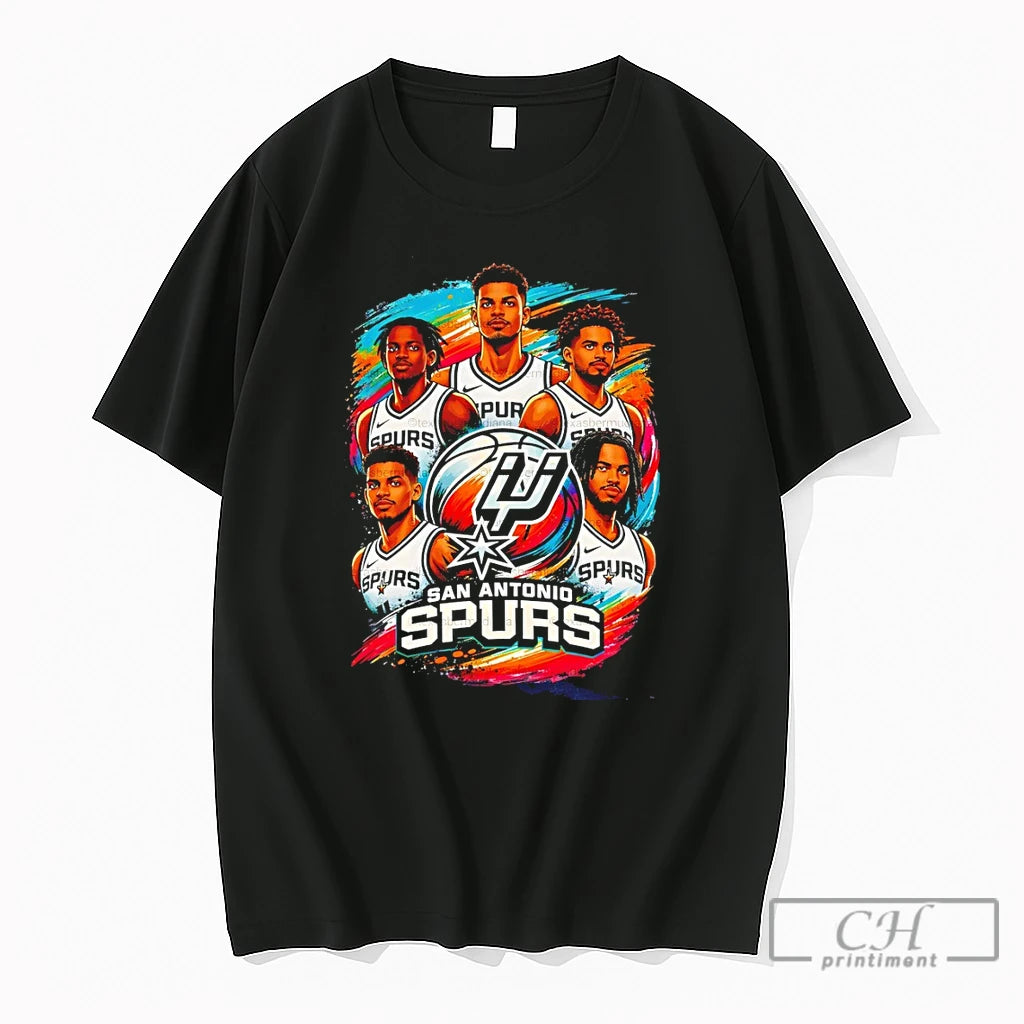 Premium Victor Wembanyama Cartoon San Antonio Spurs Nba Basketball Graphic 2026
