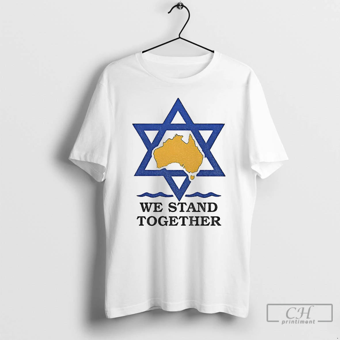 Premium We Stand Together With The Australian Jews T-Shirts, Hoodie, Sweatshirt | PureTeeCo.com