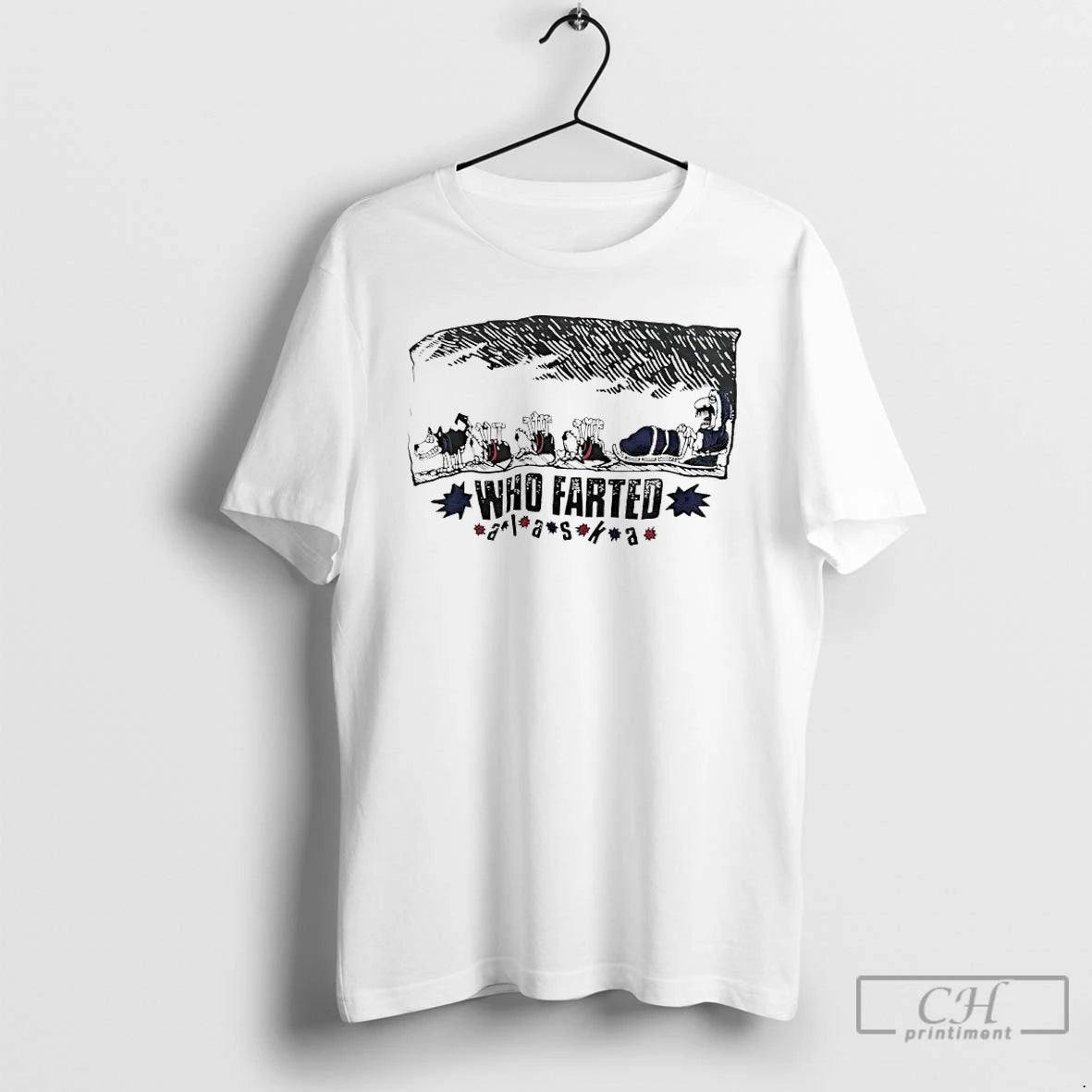 Premium Who Farted Dog Sledding In Alaska 2026 Meme T-Shirts, Hoodie, Sweatshirt | PureTeeCo.com