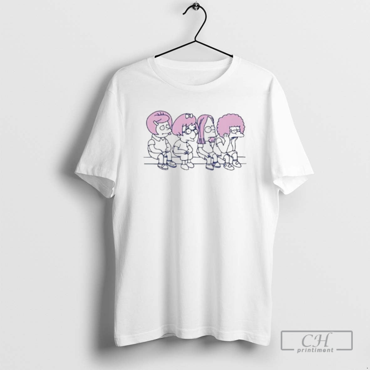 Premium Wigs The Simpsons Characters Shirt Sweater Hoodie, Sweatshirt | PureTeeCo.com