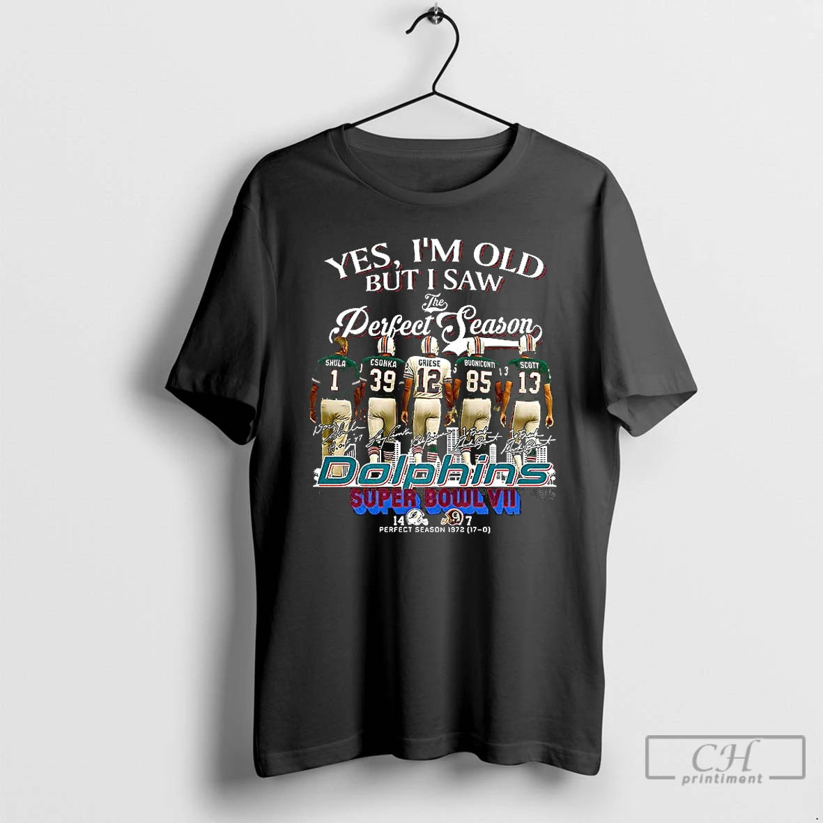 Premium Yes Im Old But I Saw Miami Dolphins Legends City Skyline Signature T Shirts