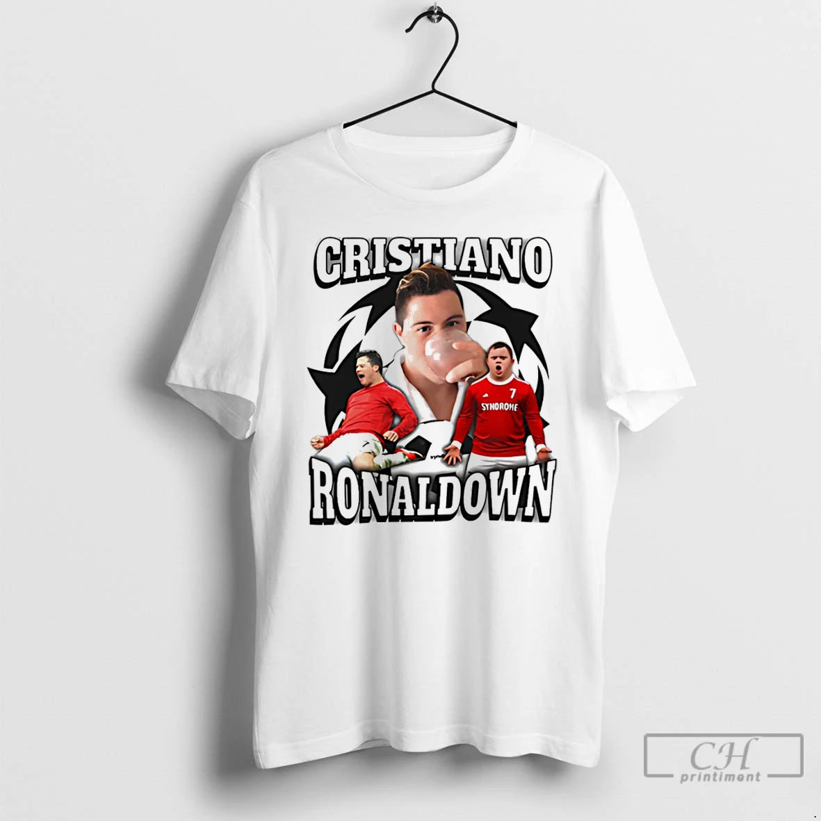 Premium Cristiano Ronaldown Cristiano Ronaldo Down Syndrome T-Shirts, Hoodie, Sweatshirt | PureTeeCo.com