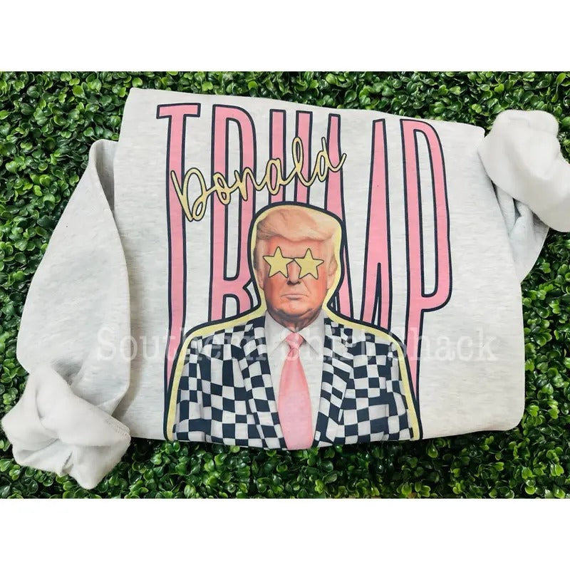 Preppy Donald Trump Sweatshirt | Trump Sweatshirt T-Shirts, Hoodie | PureTeeCo.com