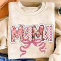 Preppy Mama Sweatshirt Cute Mama Pink Floral Mama Mothers Day Mama Coquette Bow T-Shirts, Hoodie | PureTeeCo.com