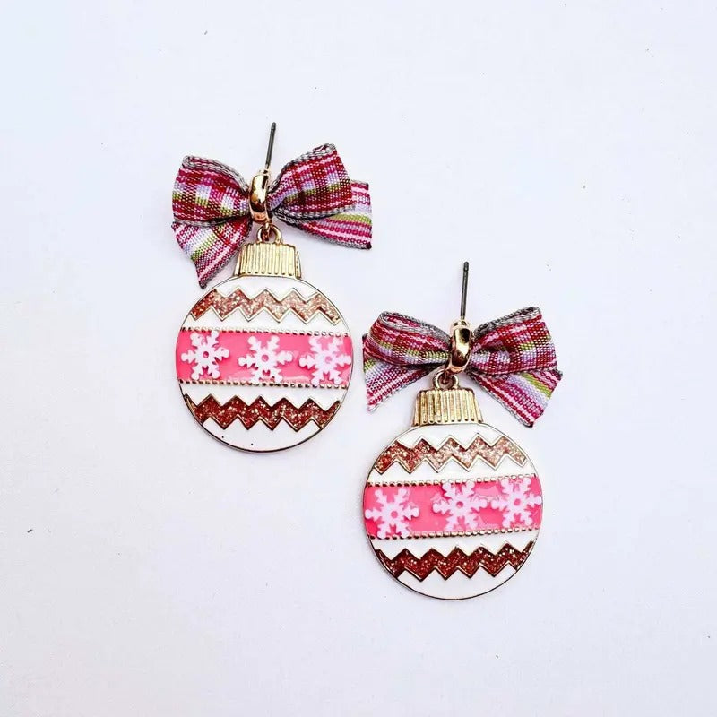 Preppy Pink Ornament Earrings T-Shirts, Hoodie, Sweatshirt | PureTeeCo.com