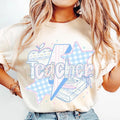 Preppy Teacher Floral Coquette tshirt, Teach Love Inspire shirt, Retro Teacher tshirt, Teacher Gift Hoodie, Sweatshirt