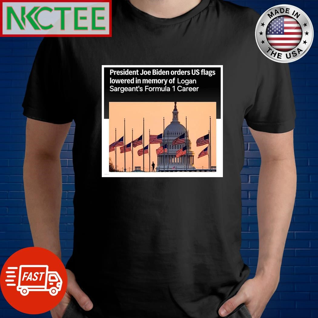 President Joe Biden orders US flags lowered in memory of Logan Sargeant’s Formula 1 career shirt