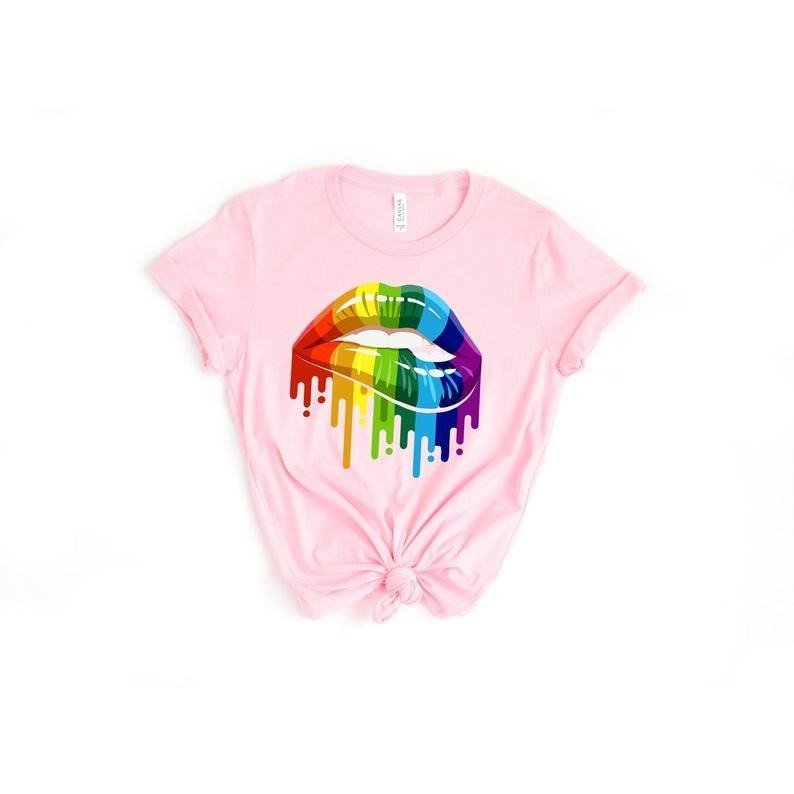 Pride Lips T Shirt Hoodie Sweater, Pride LGBT Shirt, Pride Shirt, Gay Pride T-Shirt, Gay Rainbow Shirt, LGBT Shirt,...