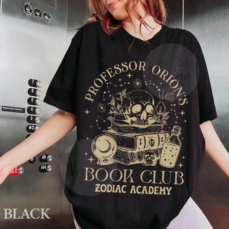 Professor Orions Book Club Zodiac Academy Merch Shirt, Gift for Book Lover, Fantasy Reader, Bookworm Merch, Gift for...