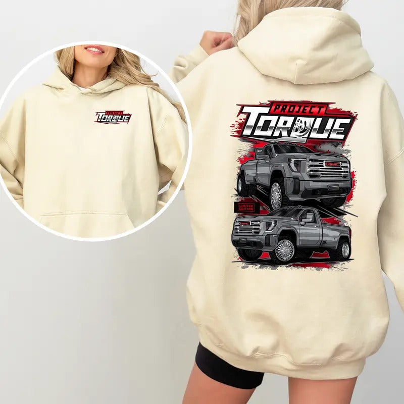 Project Torque Baby Dually Hoodie, Unisex Classic Fit, Car Enthusiast Graphic Tee Tops Sweatshirt | PureTeeCo.com