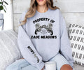 Property Of Zade Meadows Sweatshirt, Haunting Adeline Crewneck Hoodie, Dark Romance Womenswear Soft Crewneck Pullover...