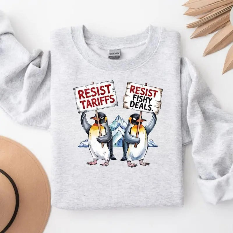 Protest Penguin TShirts, Gift For Her, Gift For Him, Crewneck TShirt, Trending Shirt, Unisex Tshirt. Hoodie, Sweatshirt