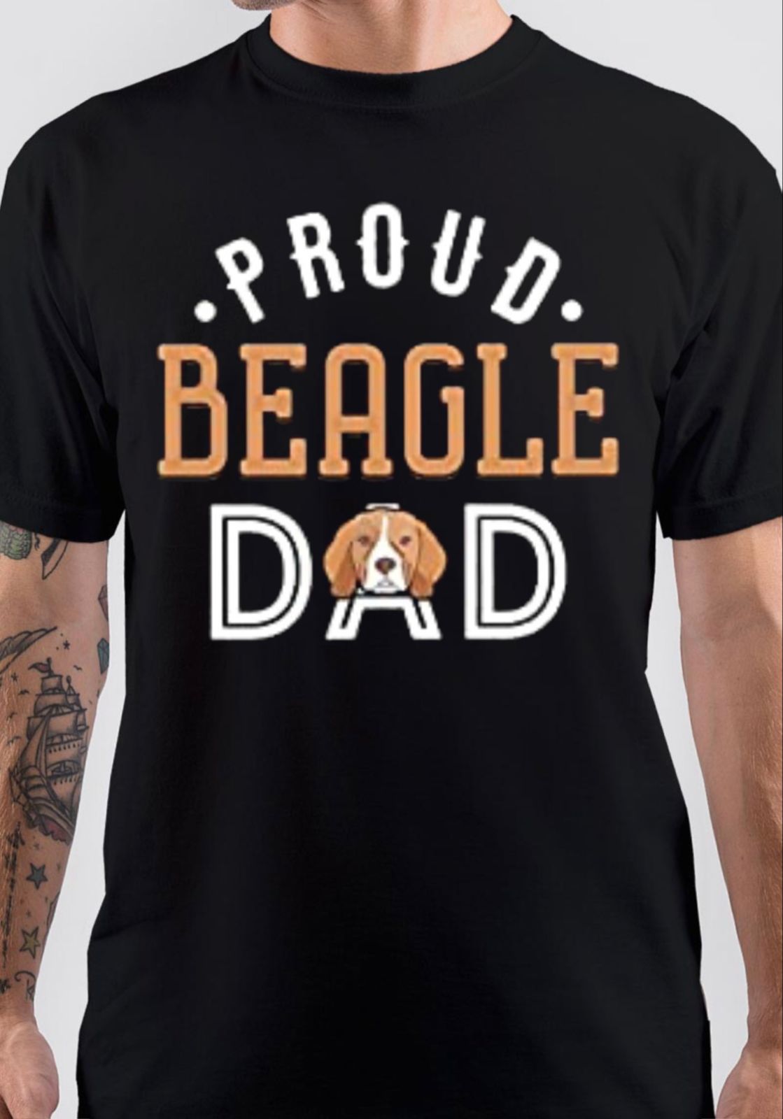Proud Beagle Dad T-Shirt Style001 Hoodie, Sweatshirt | PureTeeCo.com