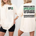 Proud Gen X Member Customize Year Shirt New Version Raised on Hose Water and Neglect Shirt Generation X T Shirt Cotton...