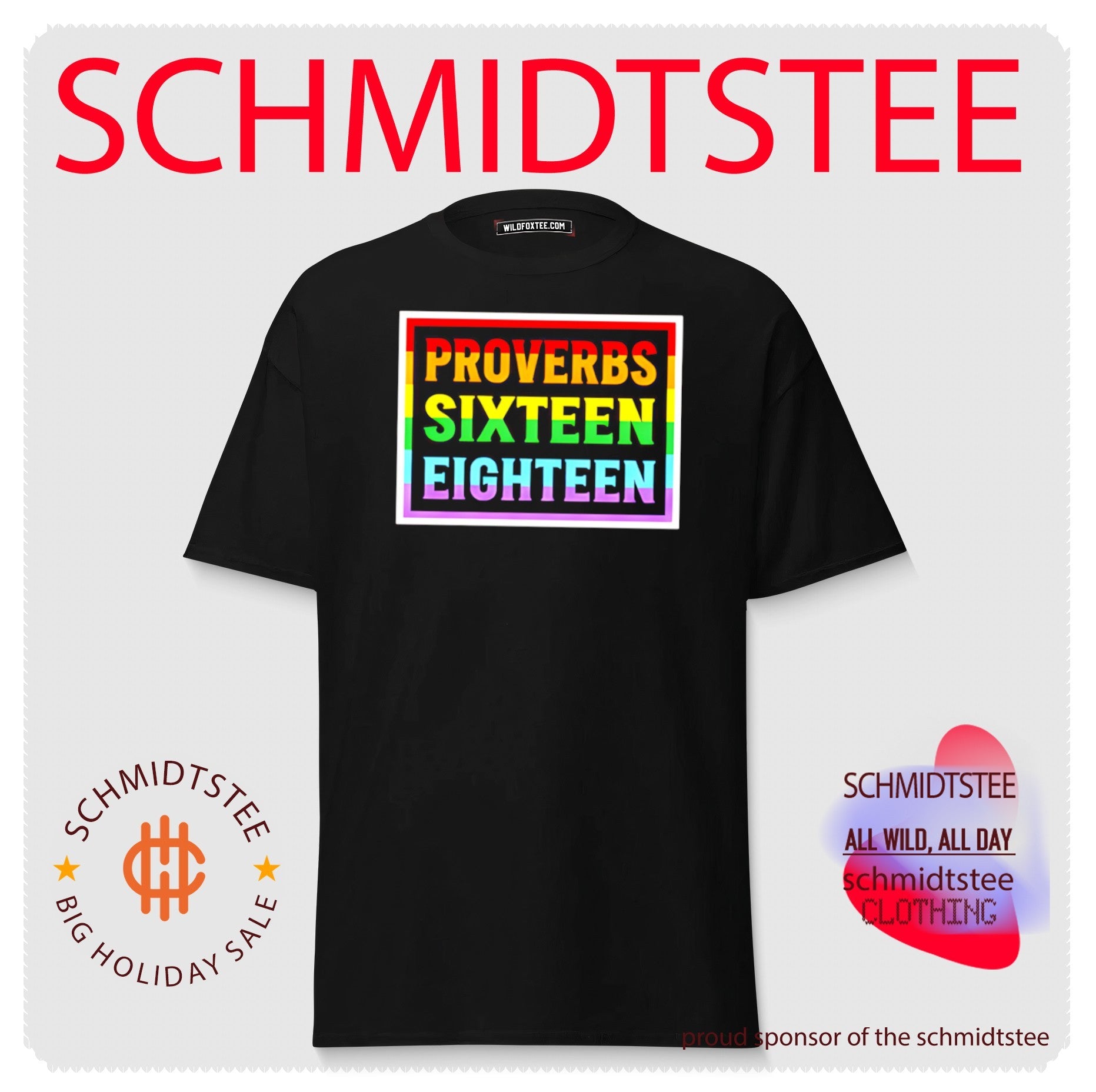 Proverbs Sixteen Eighteen Christian Rainbow Bible Verse shirt