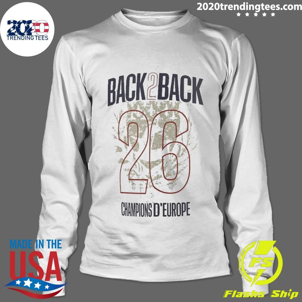 Psg Back 2 Back 2025-26 Champions Of D’europe Shirt