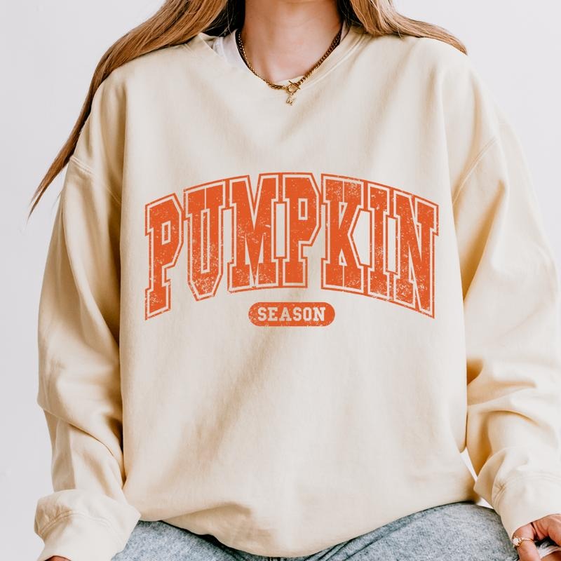 Pumpkin Season Sweatshirt - Vintage Halloween Design, Unisex, Comfortable Cotton, Casual Style, Fall Crewnecks, Trending...