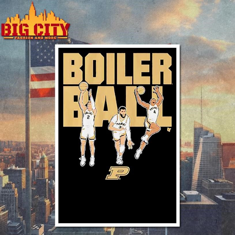 Purdue Basketball Braden Smith Fletcher Loyer &amp; Trey Kaufman-renn Boiler Ball Shirt