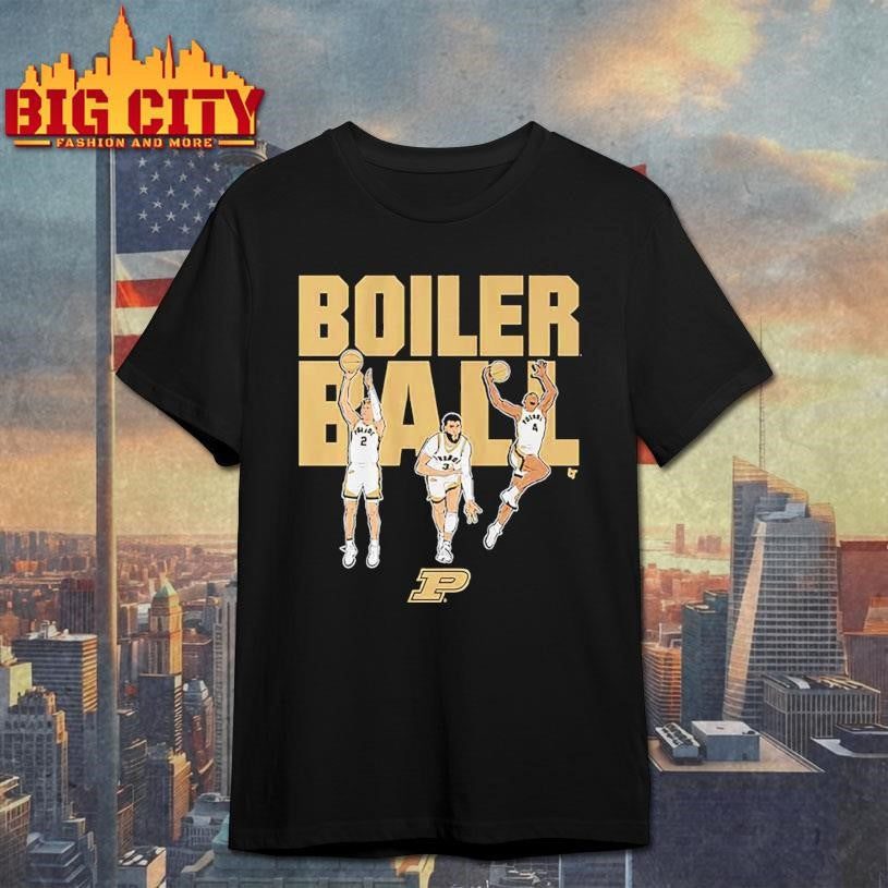 Purdue Basketball Braden Smith Fletcher Loyer &amp; Trey Kaufman-renn Boiler Ball Shirt