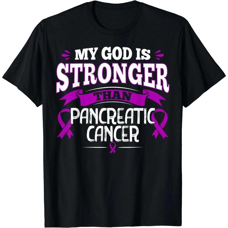 Purple Awareness Ribbon - Pancreatic Cancer Survivor T-Shirt Hoodie, Sweatshirt | PureTeeCo.com