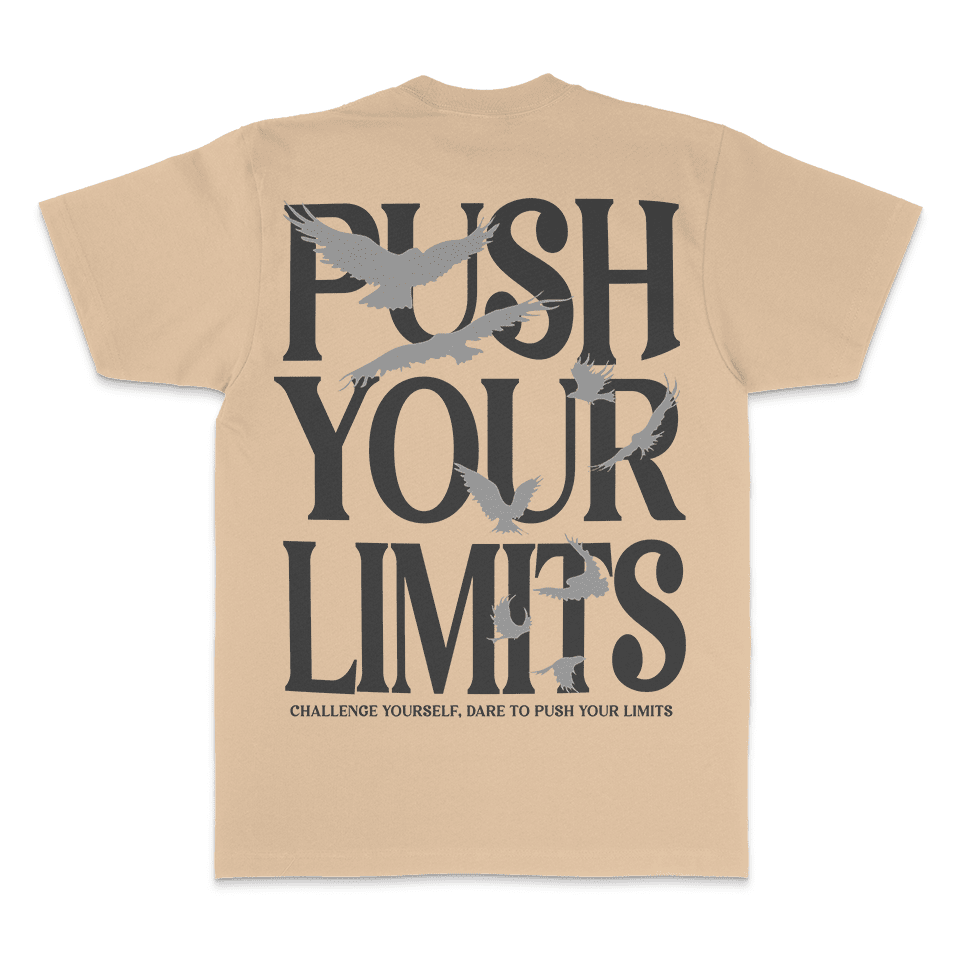 Push Your Limits - Khaki T-Shirt Hoodie, Sweatshirt | PureTeeCo.com (Image 1)