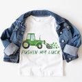 Pushin My Luck Construction St Patrick's Day Boys Watercolor St Patty's Shirt Hoodie, Sweatshirt | PureTeeCo.com