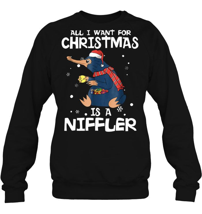All I Want For Christmas Is A Niffler Ugly Christmas Sweater Version2