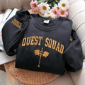 Quest Squad Embroidered Crewneck, Basgiath War College Shirt, Fourth Wing Embroidered Sweatshirt, Iron Flame Shirt, Onyx...
