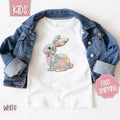 Quilted Bunny Shirt, Children's Easter Tee, Cute Bunny Shirt Hoodie, Sweatshirt | PureTeeCo.com