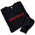 RED Heartless Embroidered Crewneck Unisex Sweatshirt Casual Clothing T-Shirts, Hoodie | PureTeeCo.com