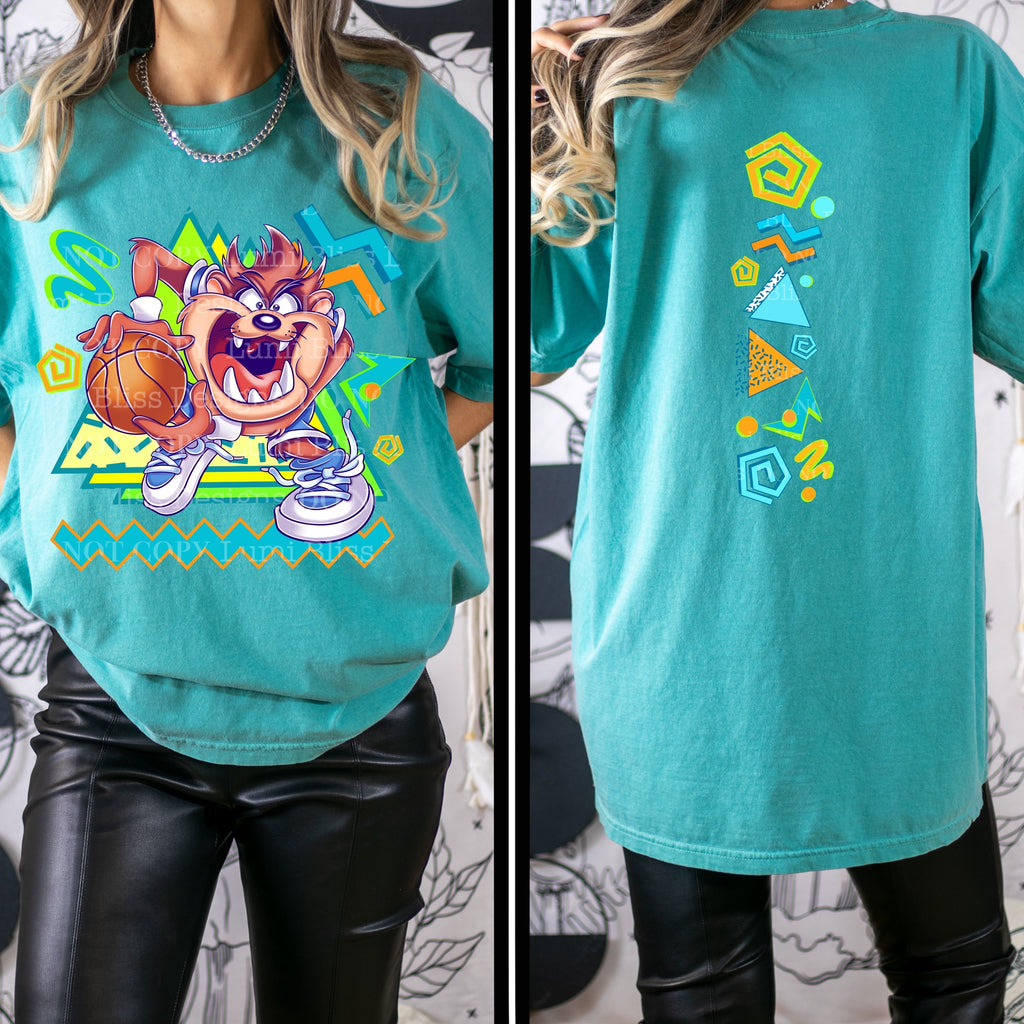RETRO DEVIL DOUBLE SIDED TEE Hoodie, Sweatshirt | PureTeeCo.com (Image 1)