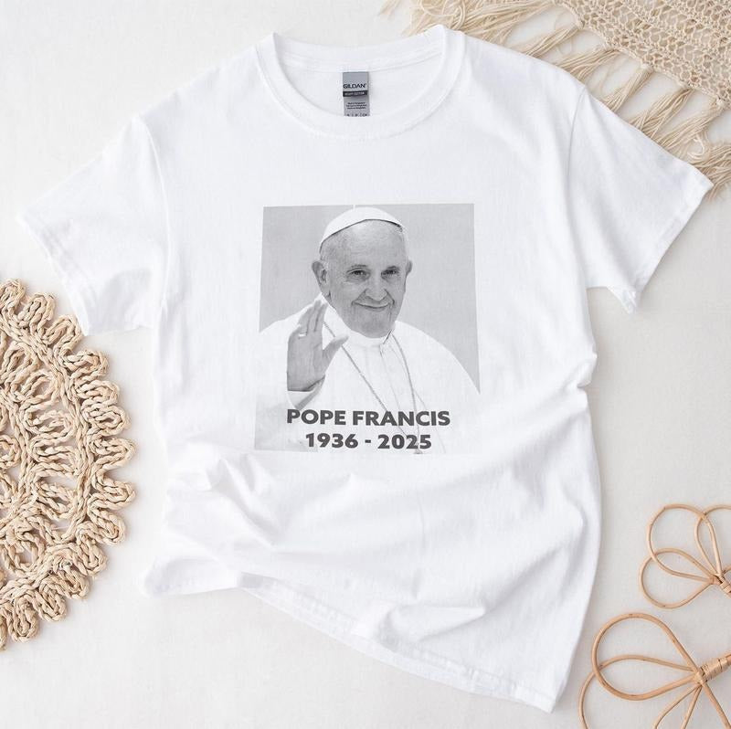 RIP Pope Francis Shirt - 1936 2025 - God Bless Pope Francis T Shirt Hoodie, Sweatshirt | PureTeeCo.com