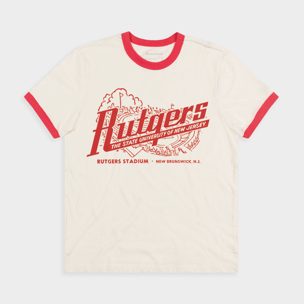 Rutgers Football Vintage 1951 Ticket Ringer Tee Hoodie, Sweatshirt | PureTeeCo.com